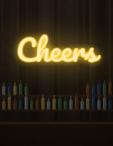Cheers neon sign (design render)