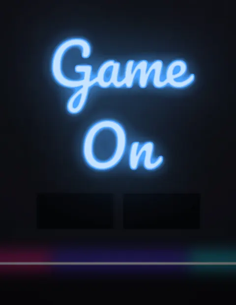 Game On neon sign (design render)