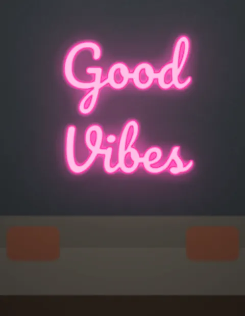 Good Vibes neon sign (design render)