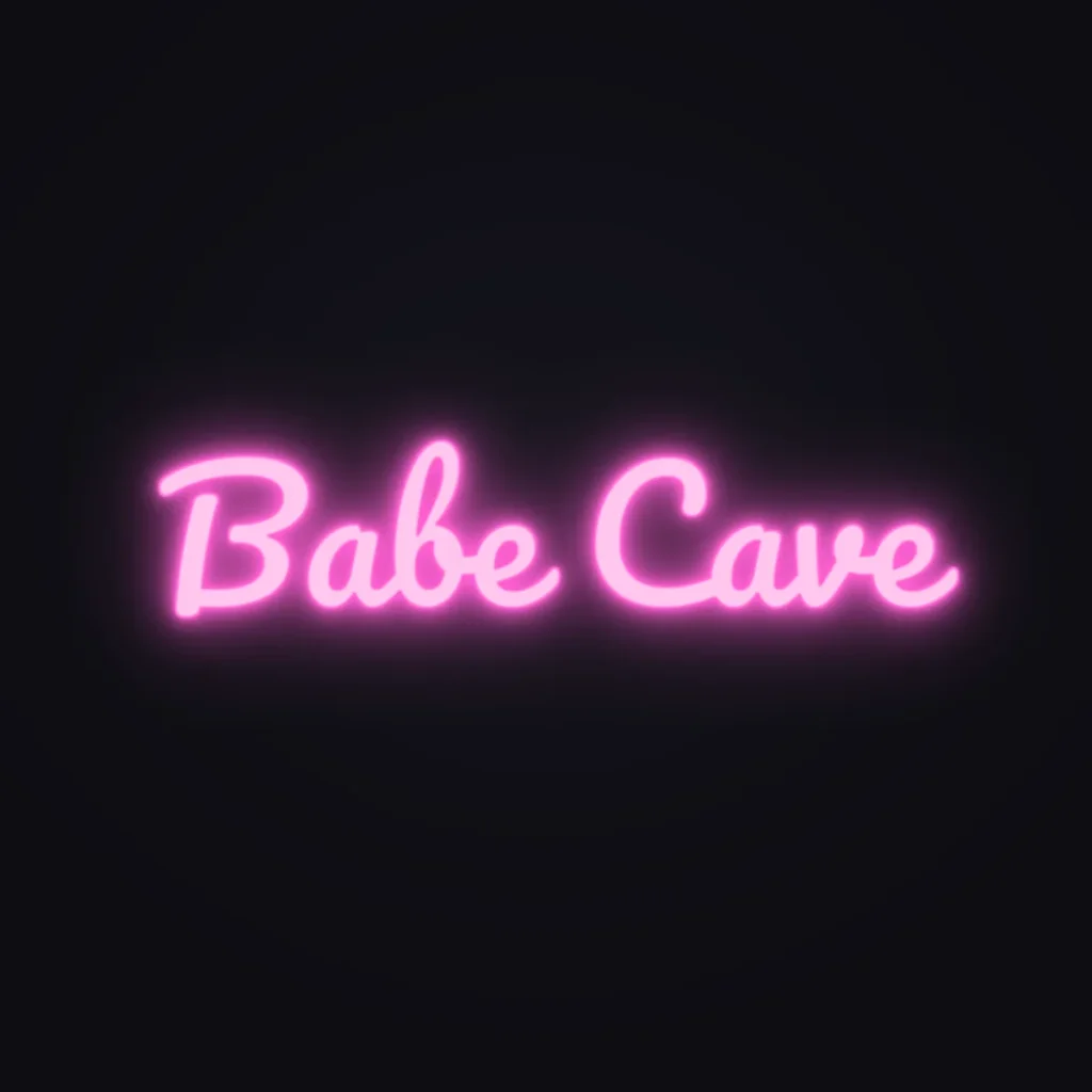 Babe Cave Neon Sign — Pink LED neon (design render)