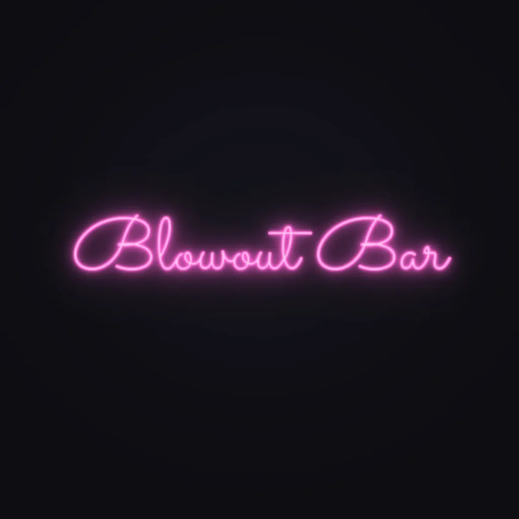 Blowout Bar Neon Sign — Pink LED neon (design render)