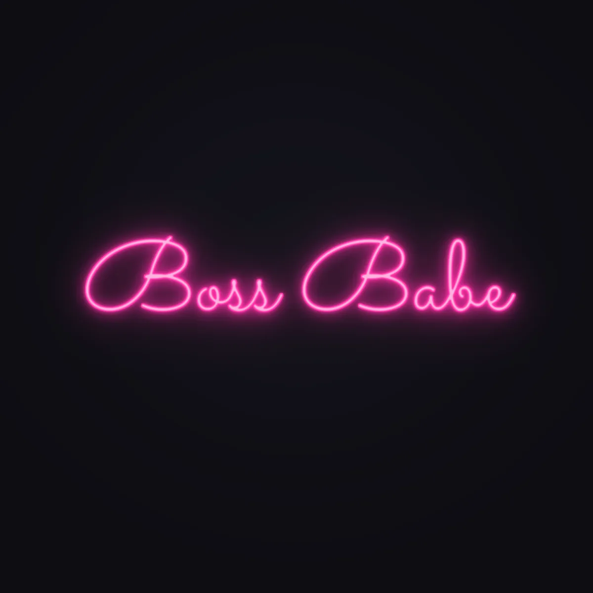 Boss Babe Neon Sign — Hot Pink LED neon (design render)