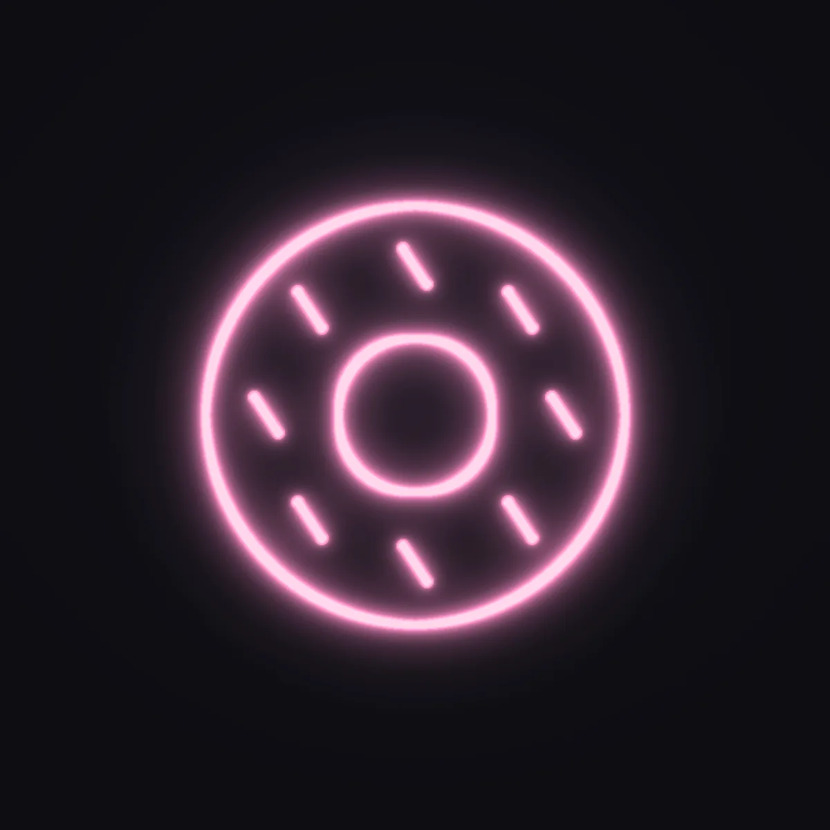Donut Neon Sign — Candy Pink LED neon (design render)