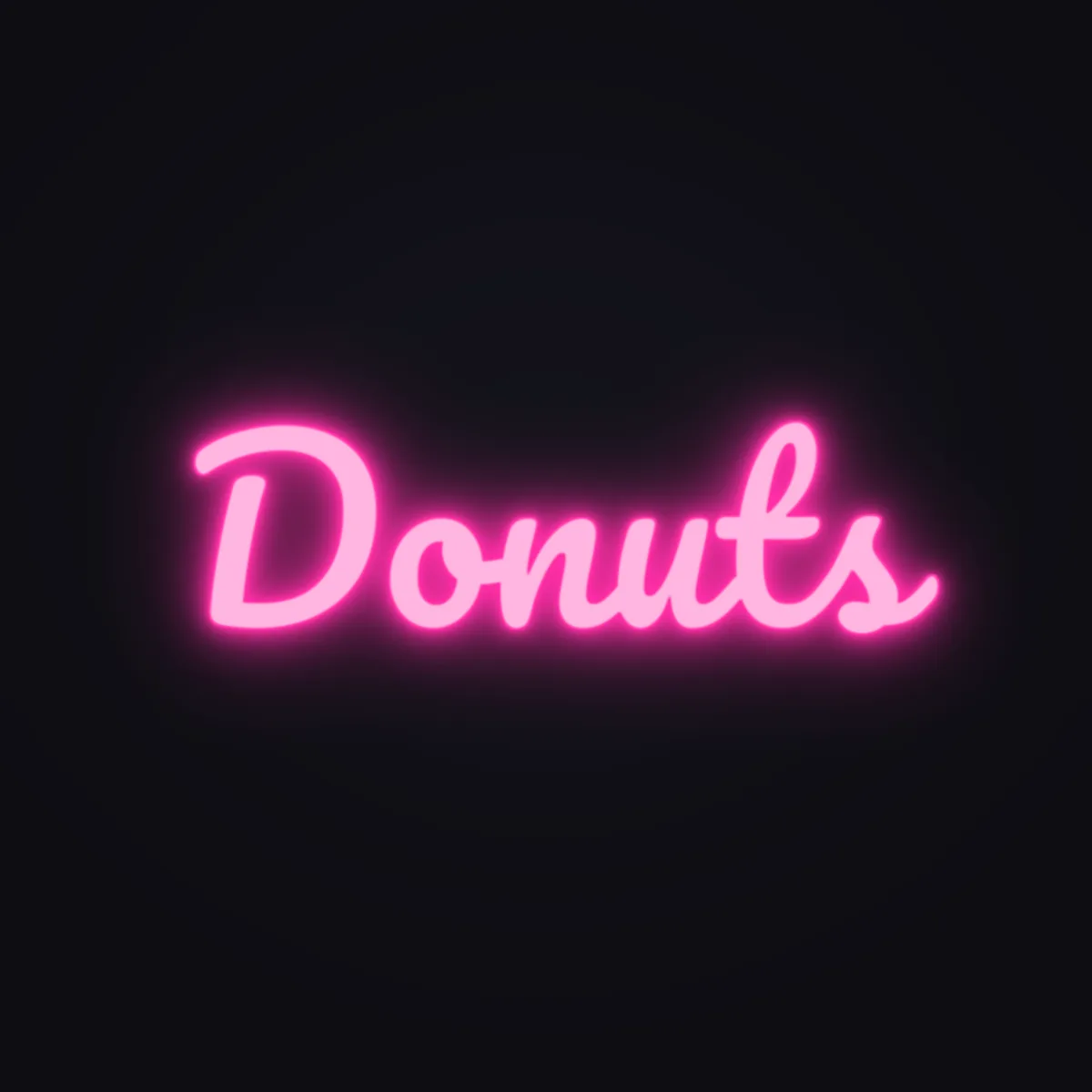 Donuts Neon Sign — Hot Pink LED neon (design render)