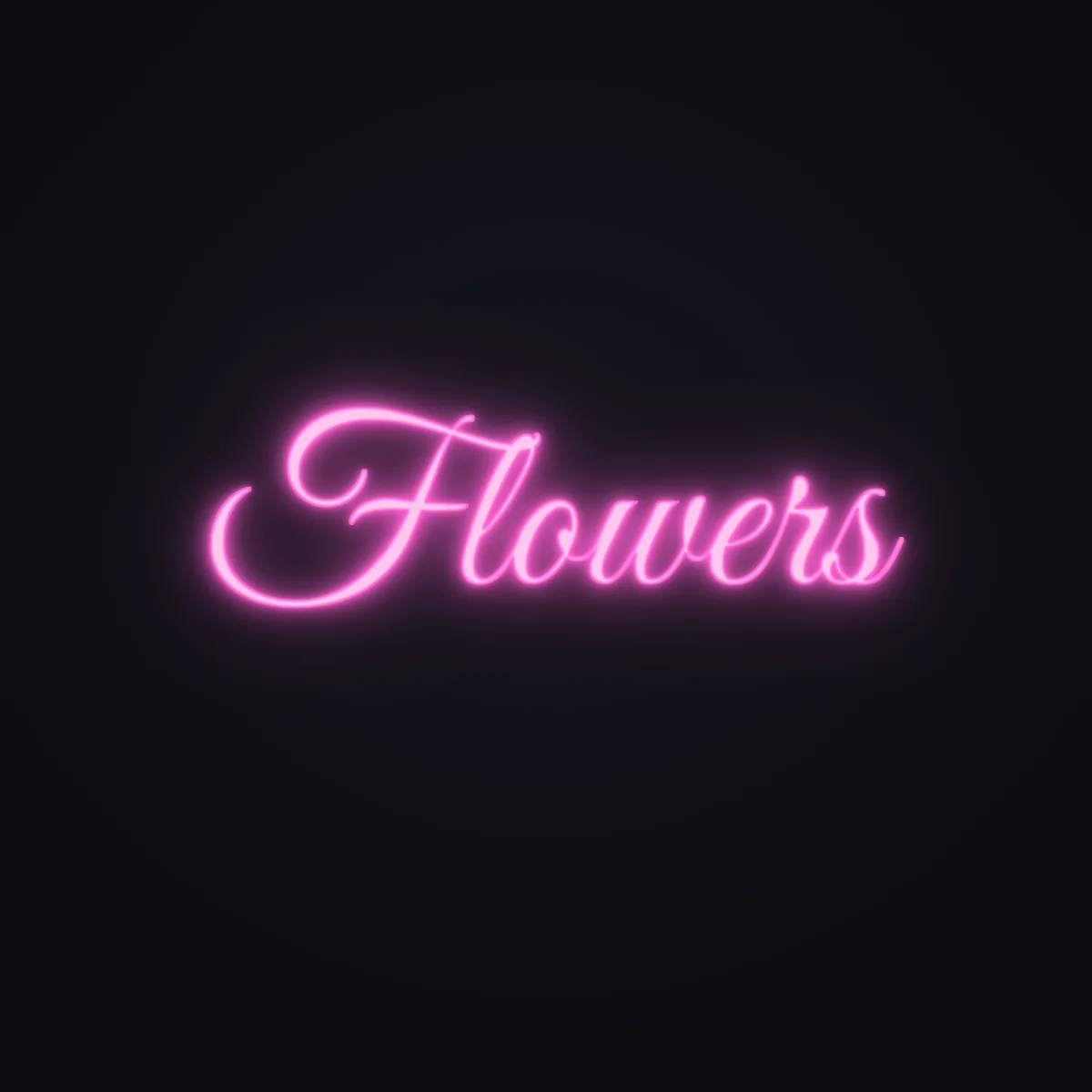 Flowers Neon Sign — Pink LED neon (design render)