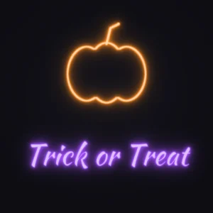 Halloween Pumpkin Neon Sign — Purple LED neon (design render)