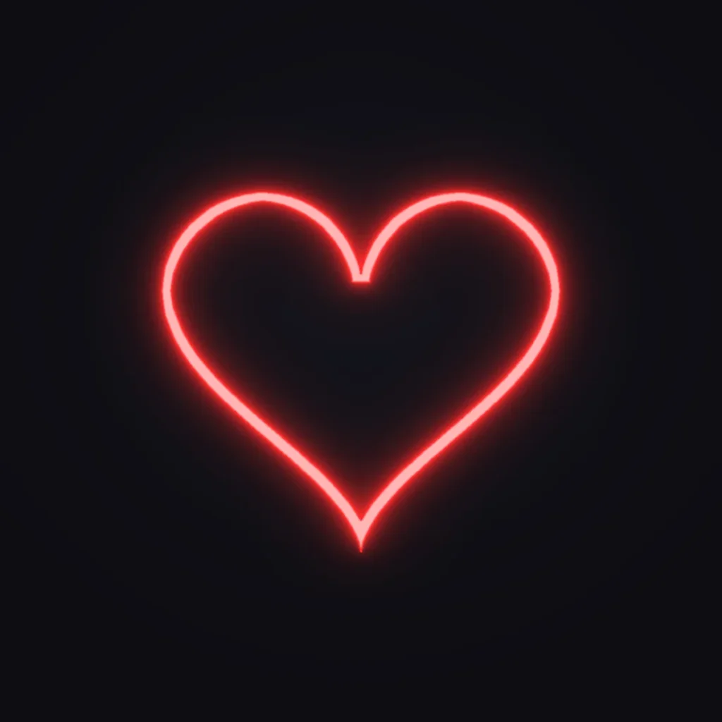Heart Neon Sign — Red LED neon (design render)