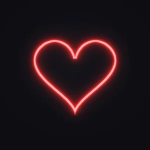 Heart Neon Sign — Red LED neon (design render)