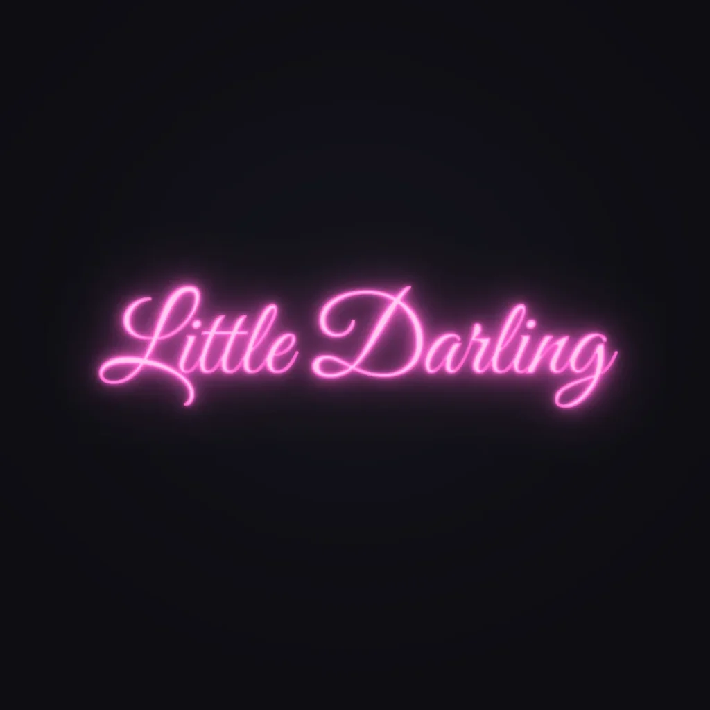 Little Darling Neon Sign — Pink LED neon (design render)