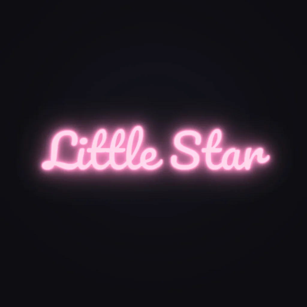 Little Star Neon Sign — Candy Pink LED neon (design render)