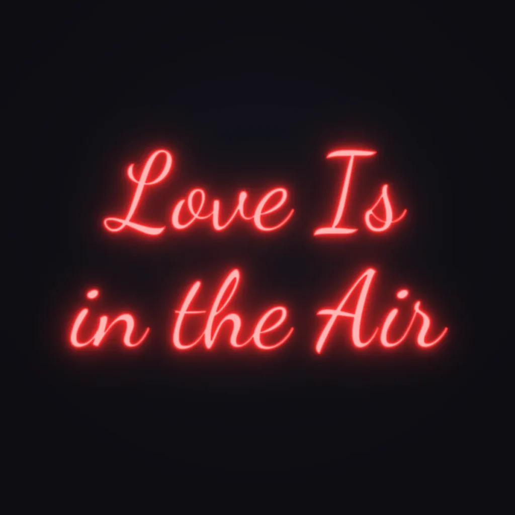 Love Is in the Air Neon Sign — Red LED neon (design render)