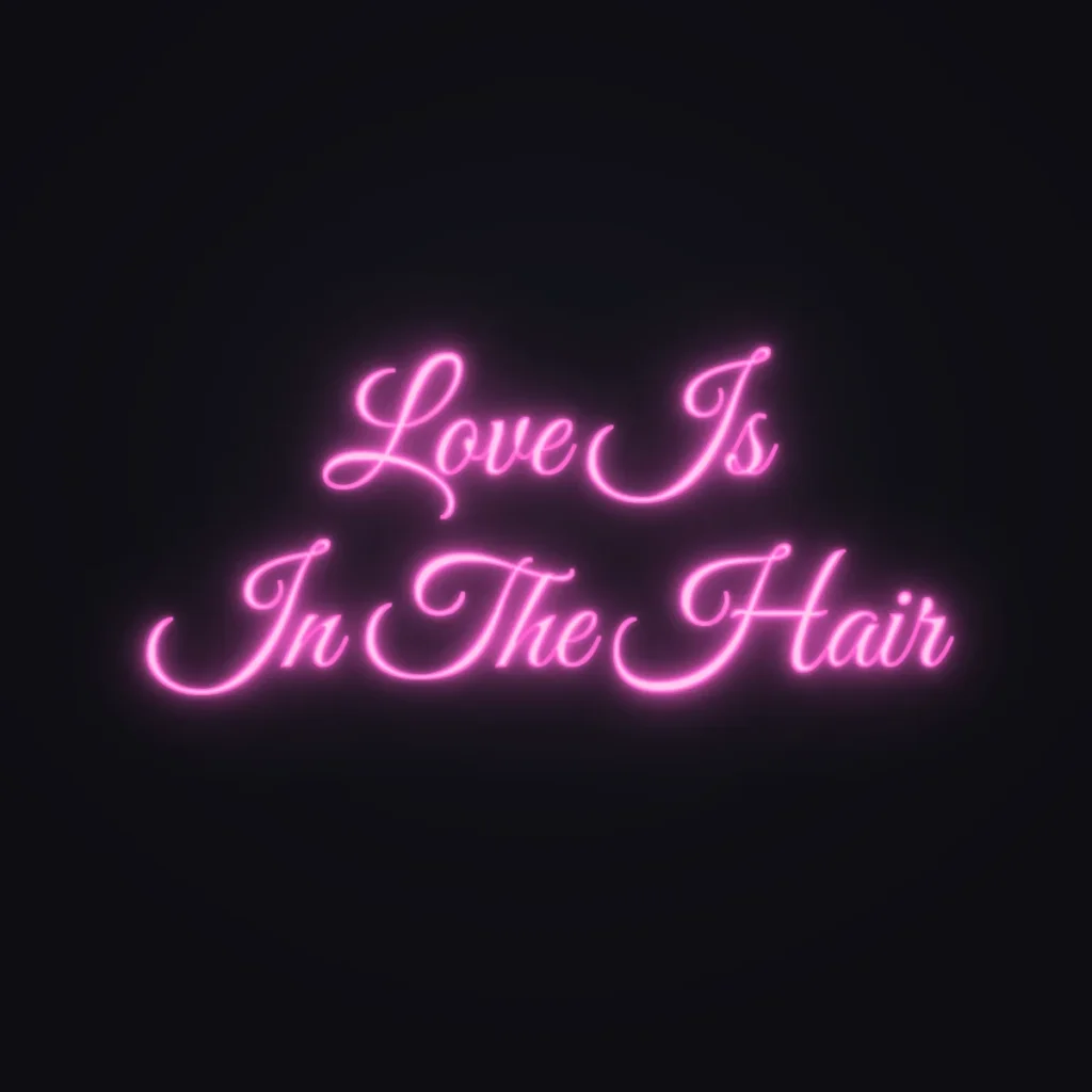 Love Is In The Hair Neon Sign — Pink LED neon (design render)