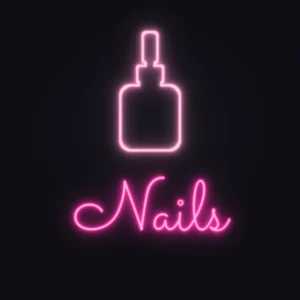 Nail Polish Neon Sign — Hot Pink LED neon (design render)