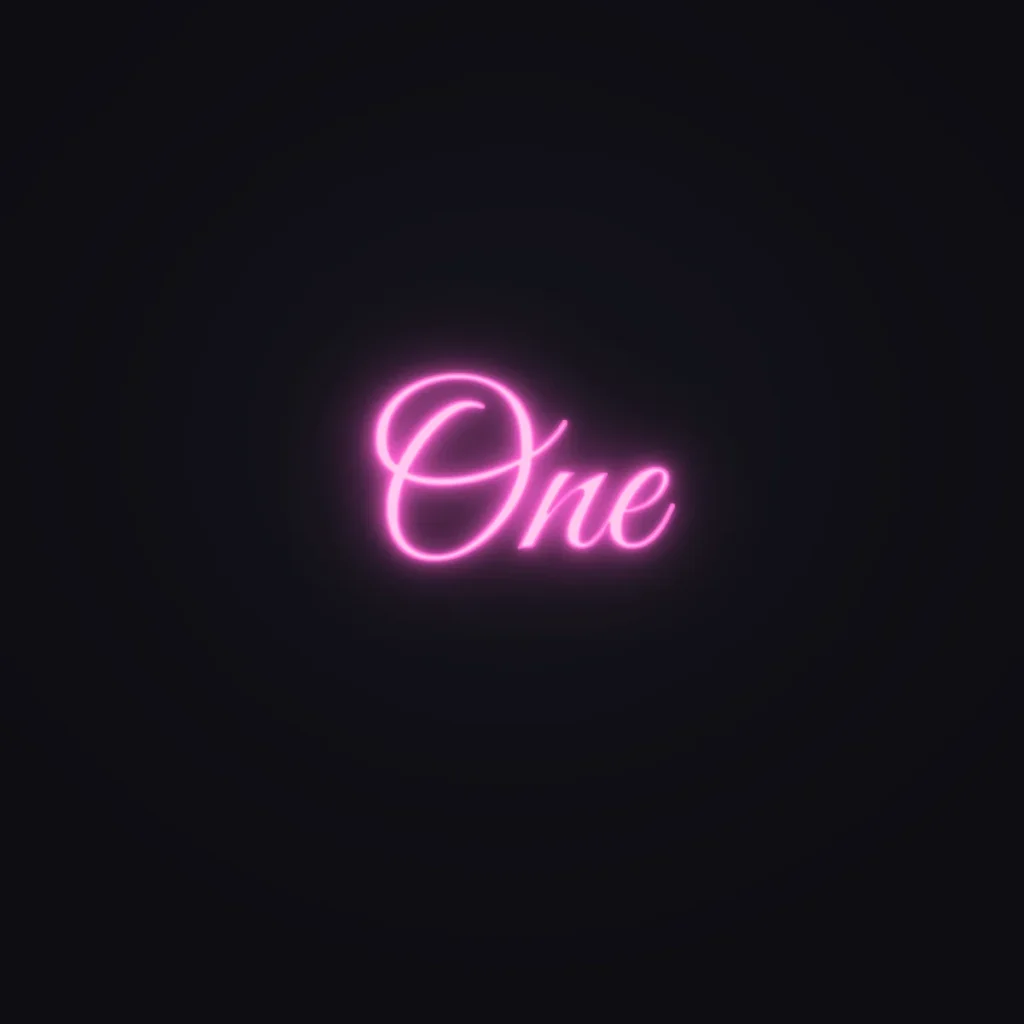 One Neon Sign — Pink LED neon (design render)