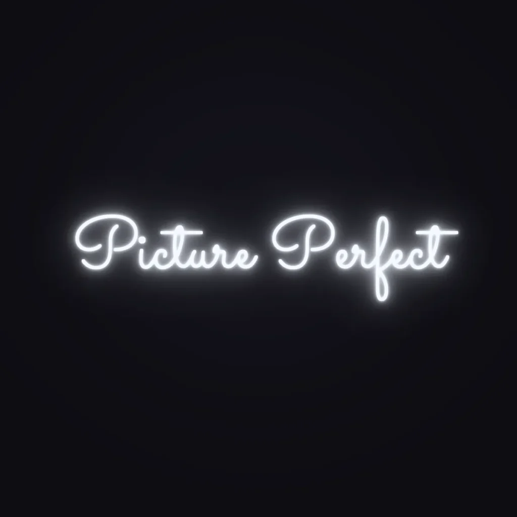 Picture Perfect Neon Sign — White LED neon (design render)