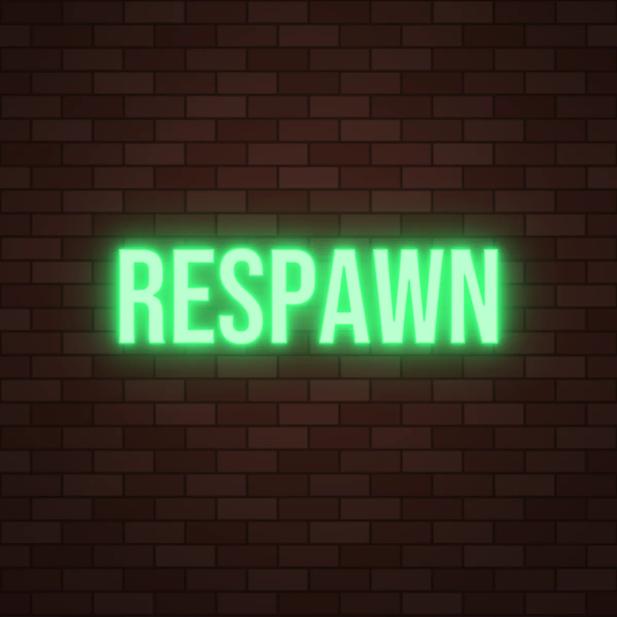 RESPAWN Neon Sign on a brick wall (design render)