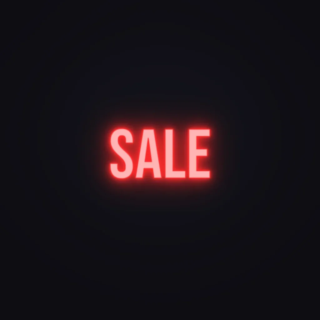SALE Neon Sign — Red LED neon (design render)