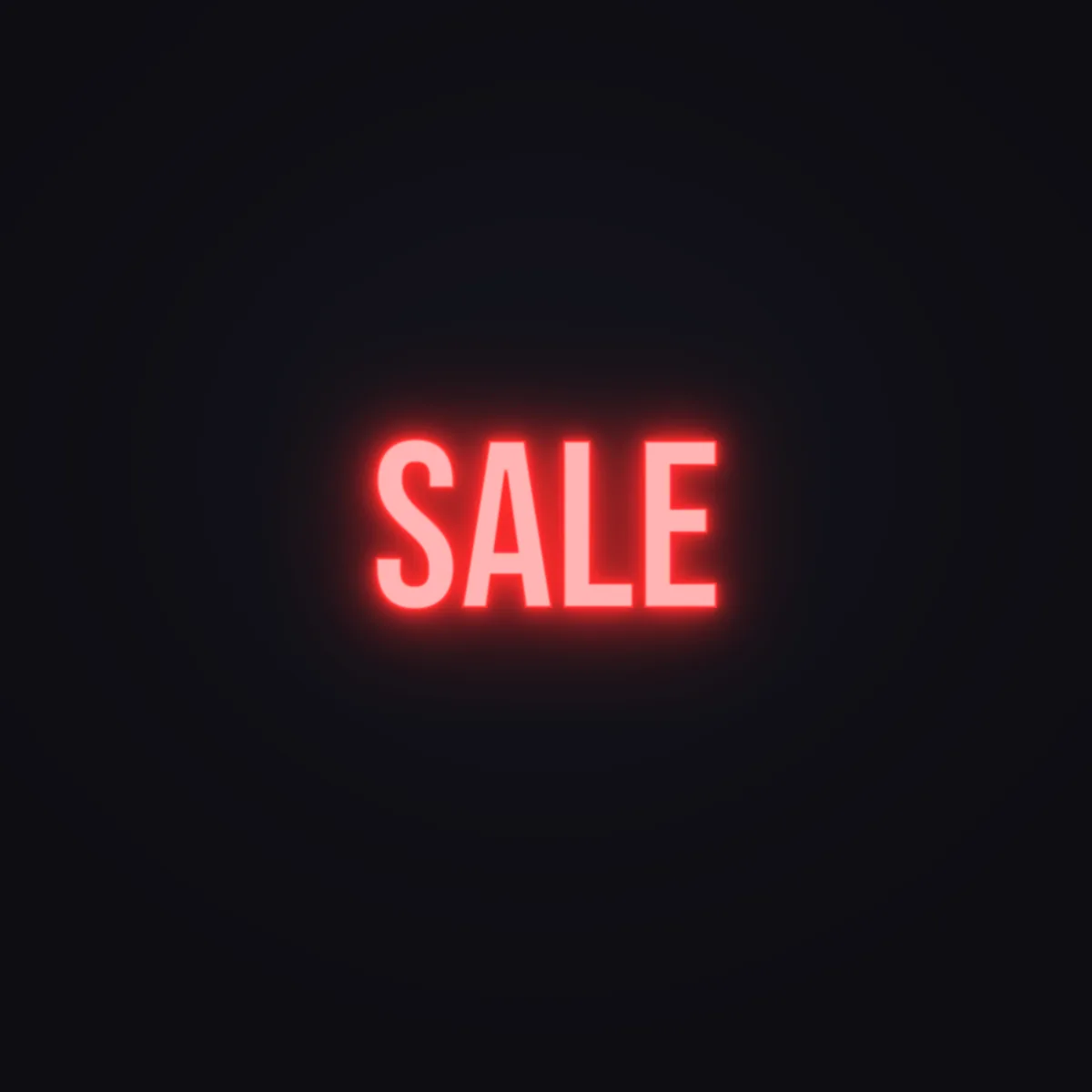 SALE Neon Sign — Red LED neon (design render)