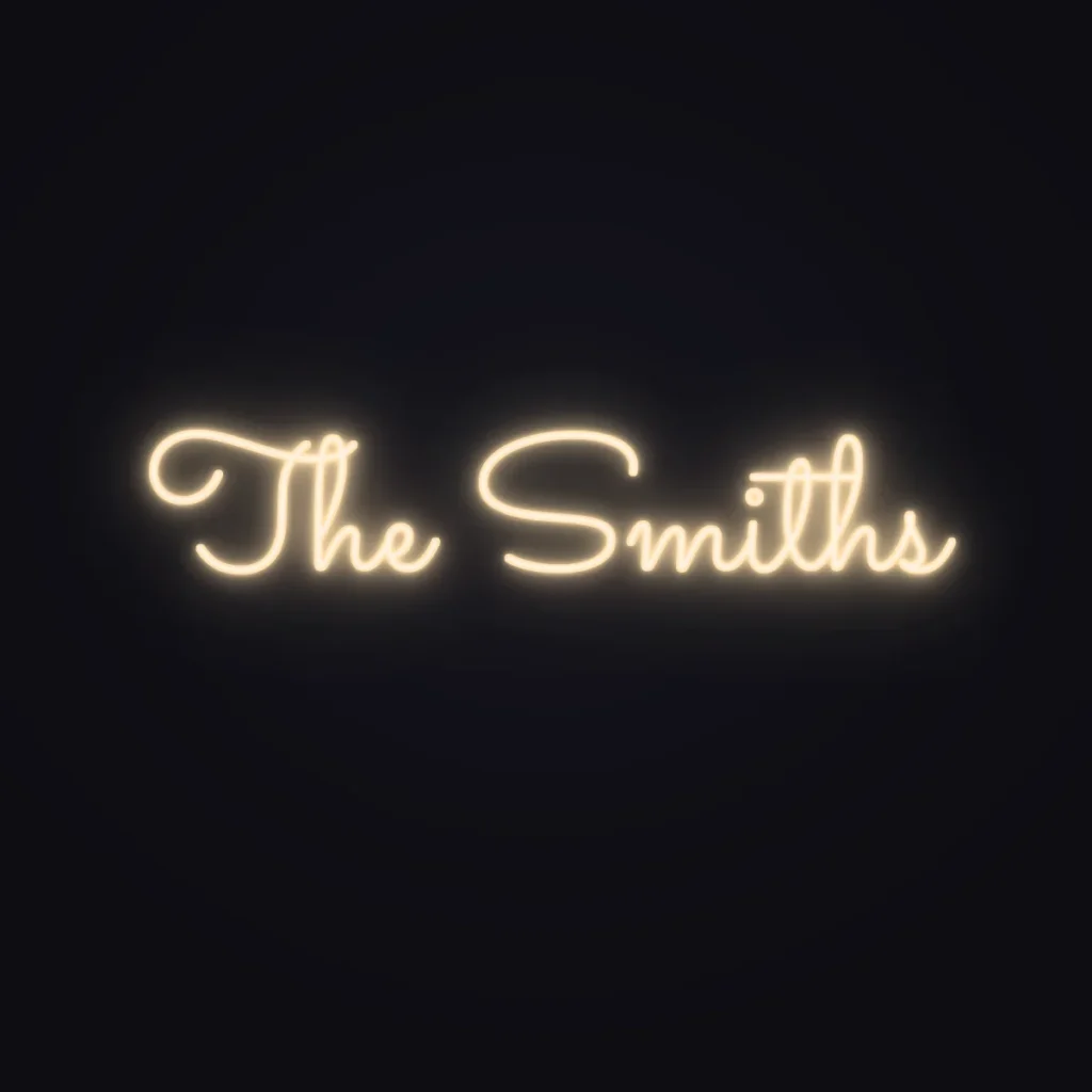 The Smiths Neon Sign — Warm White LED neon (design render)